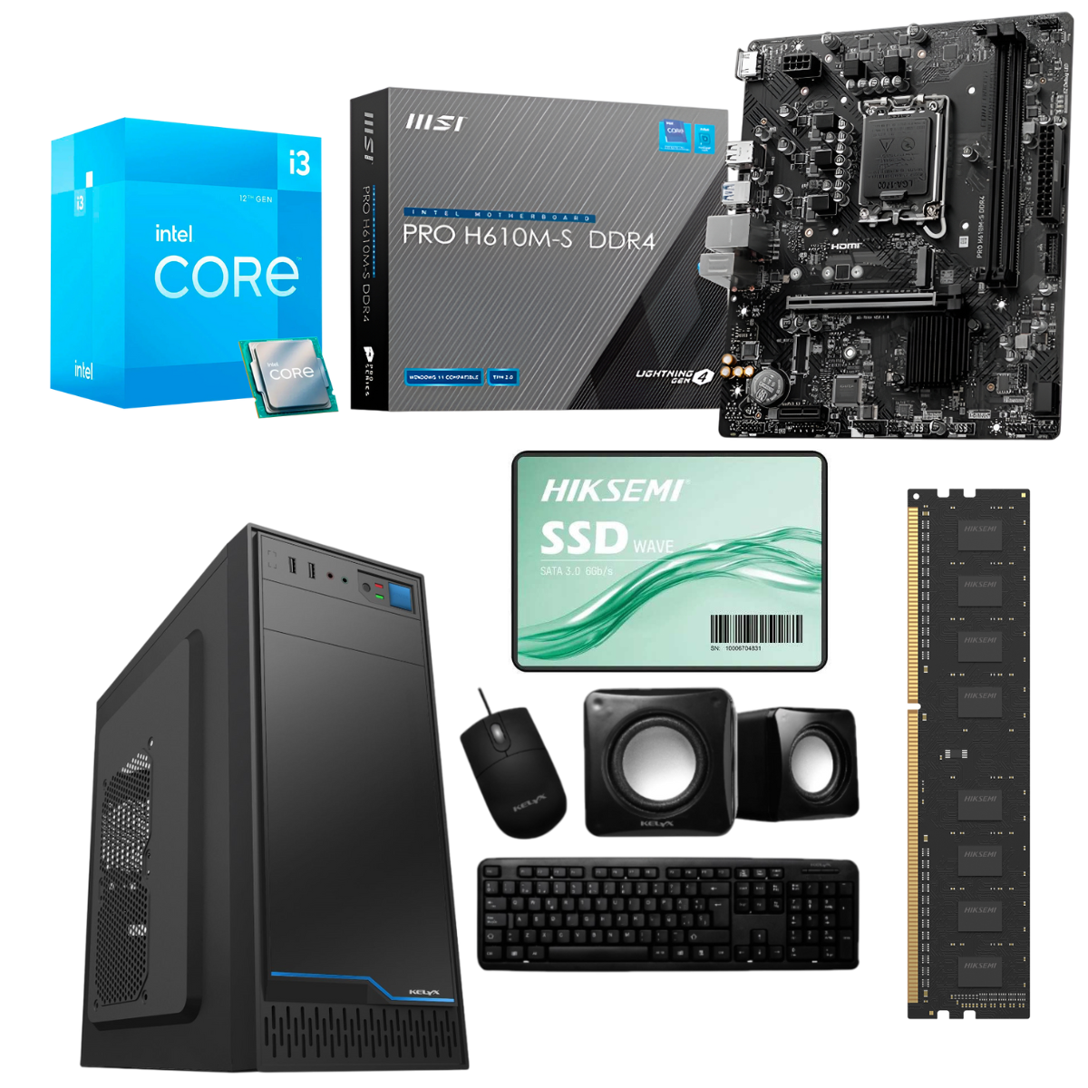 Pc Intel Core I3-12100 8G Ssd 240Gb