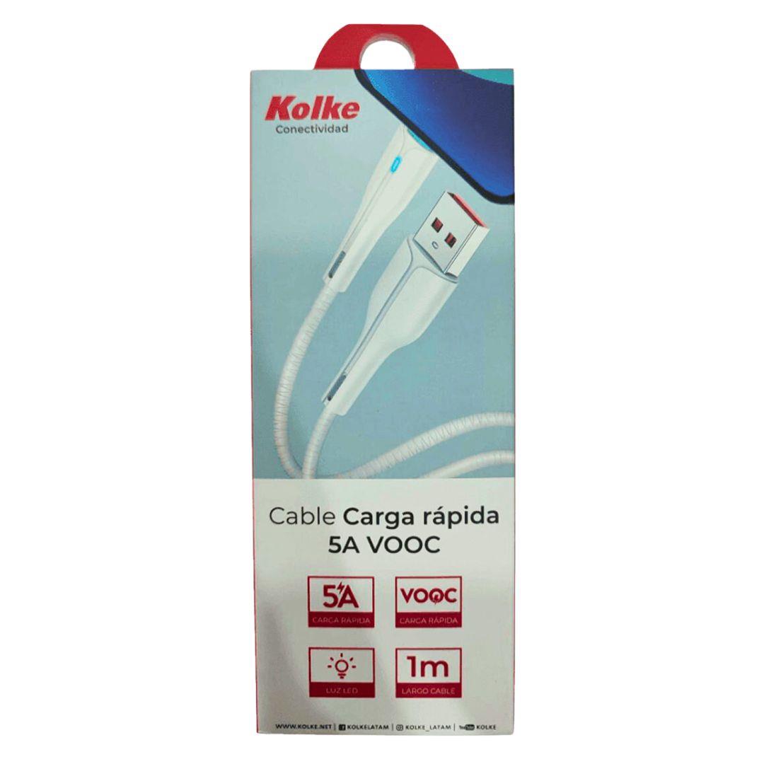 Cable Kolke M18 Usb 3.0 A Lightning Carga Rápida Con Led 5A 1.00M