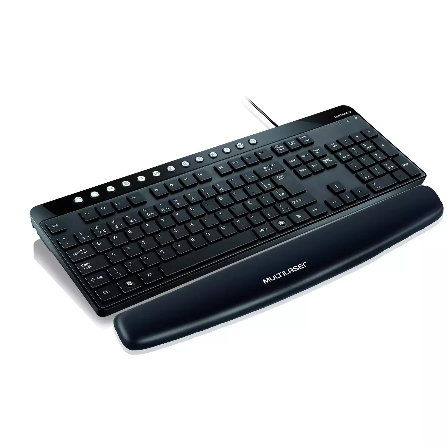 Reposa Muñeca De Gel Para Teclado Multilaser Negro