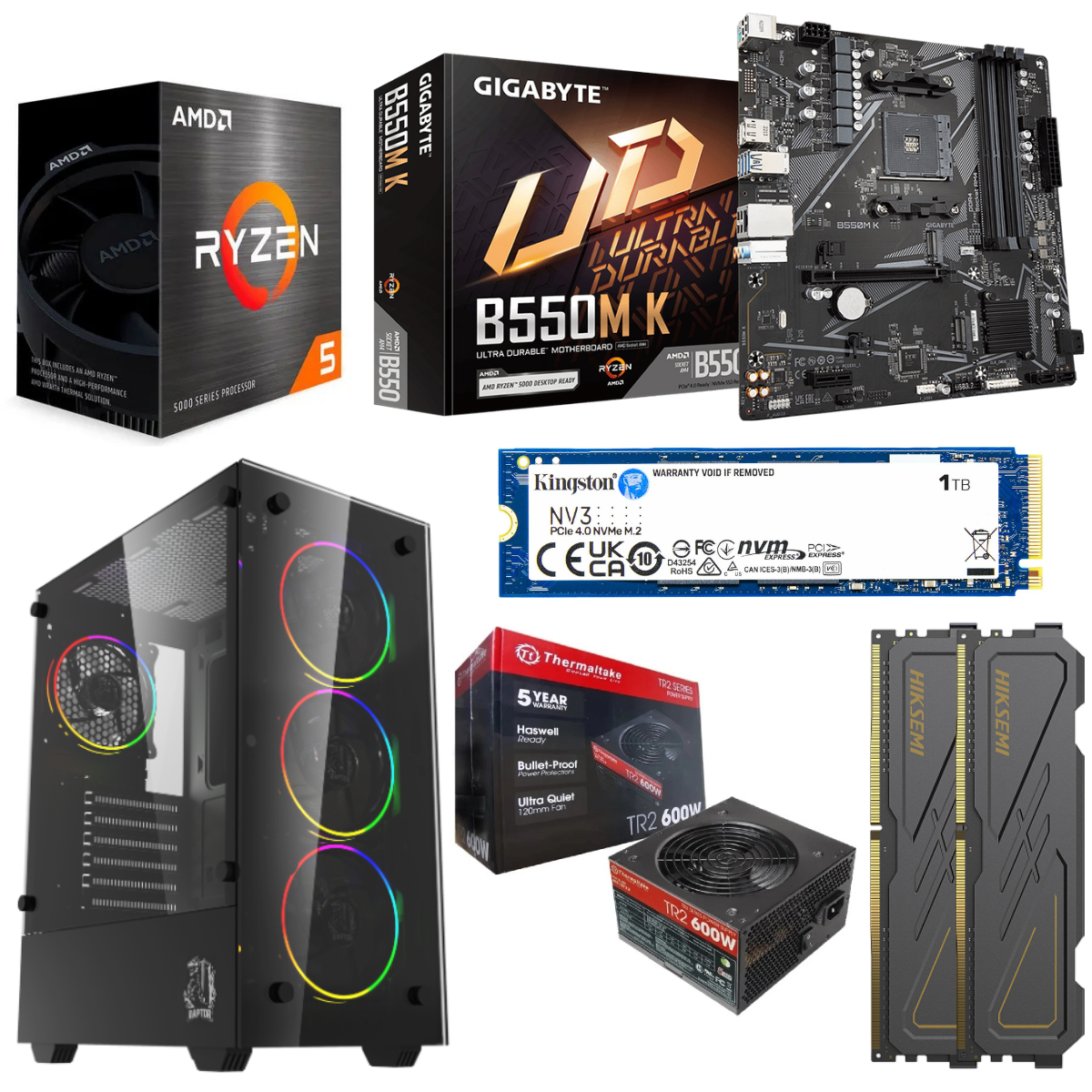 Pc Gamer Raptor Amd Ryzen 7-5700G 16G Ssd 1Tb