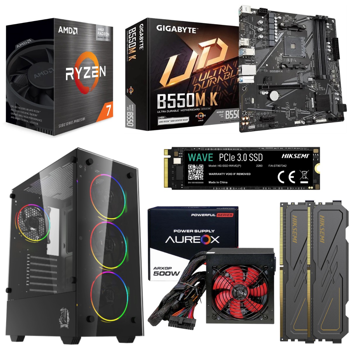 Pc Gamer Raptor Amd Ryzen 7-5700G 16G Ssd 1024Gb