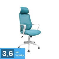 SILLA DE OFICINA INSTTO AZUL Y BLANCA IN892