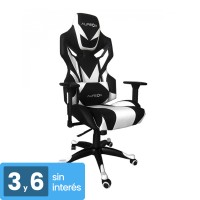 SILLA GAMER AUREOX G600 BLANCO Y NEGRO 125KG