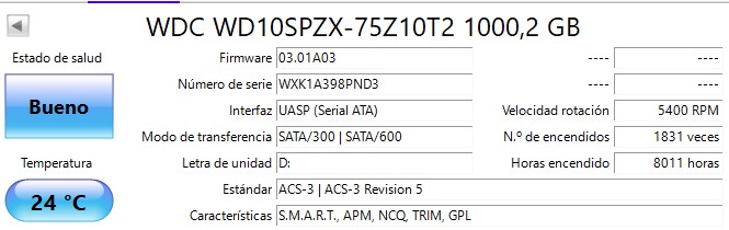 OUTLET Disco Notebook / PS4 W.D Blue 1TB