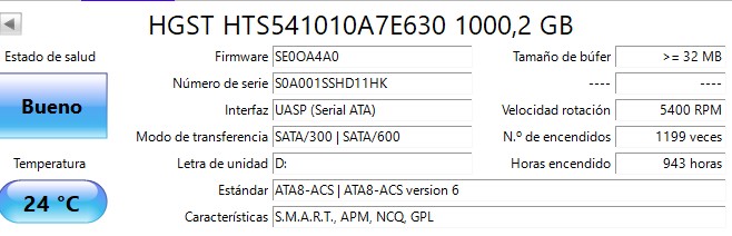 OUTLET Disco Notebook / PS4 HGST 1TB 