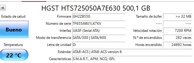 OUTLET Disco Notebook / PS4 HGST 500 TB