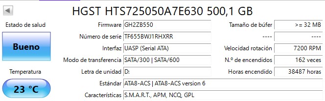 OUTLET Disco Notebook / PS4 HGST 500 TB