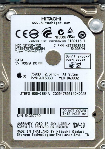 OUTLET Disco Notebook / PS4 Hitachi 750 GB