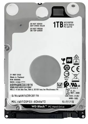 HDD Notebook/PS4 2.5 W.D BLACK 1 TB