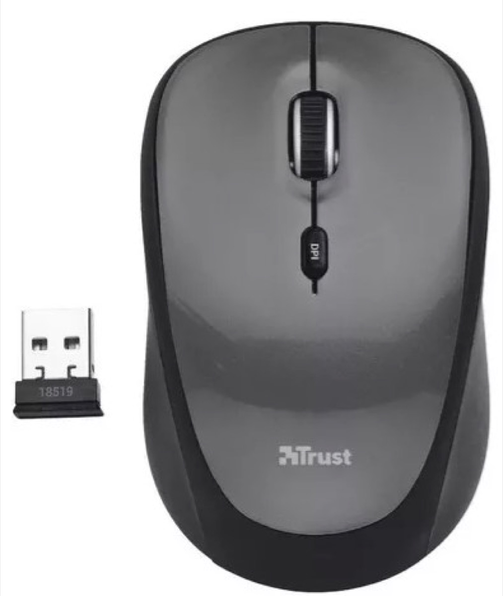 Mouse Trust YVI Negro Wireless