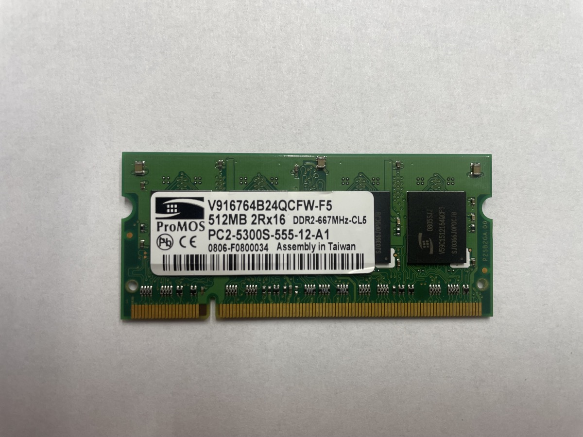 Memoria RAM Sodimm DDR2 Promos 512 MB 667 Mhz