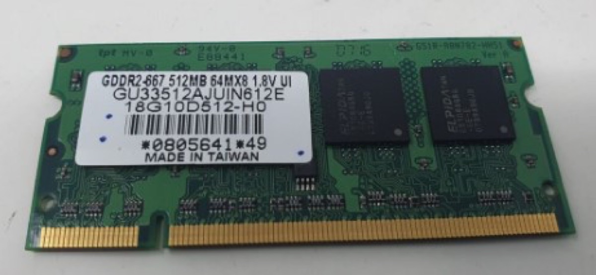 Memoria RAM Sodimm DDR2 Generica 512 MB 667 Mhz