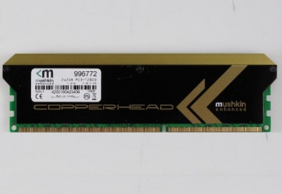 MEMORIA RAM MUSHKIN COPPERHEAD (CON COBRE) DDR3 2 GB