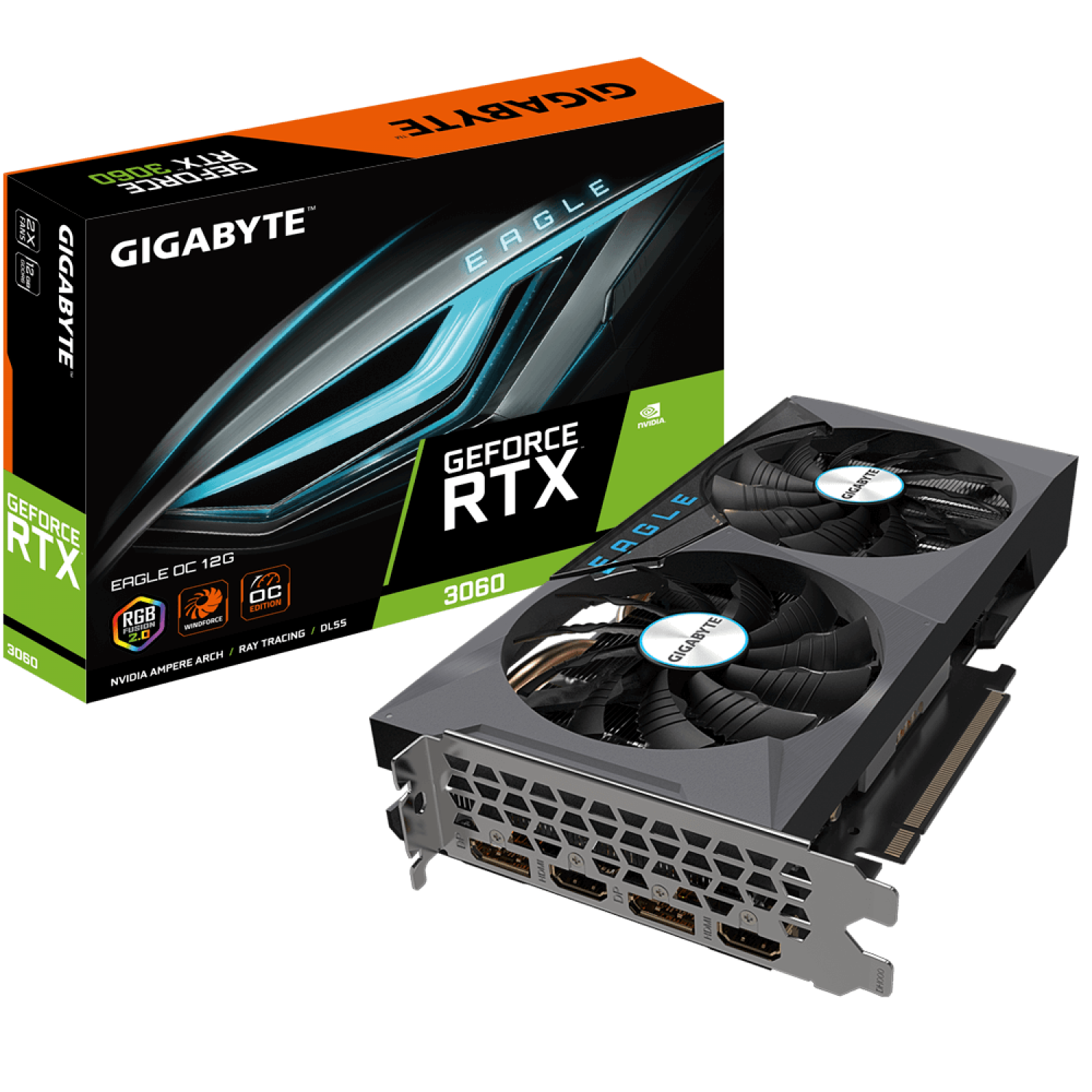 Placa de Video Gigabyte RTX 3060 Eagle OC 12GB