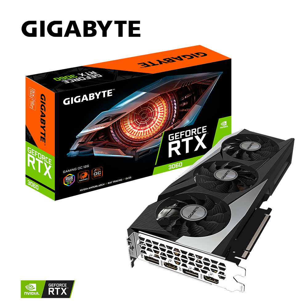 Placa de Video Gigabyte RTX 3060 Gaming OC 12GB