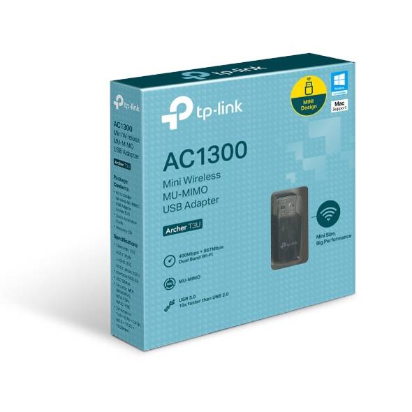 Placa WiFi USB 1300 Mbps Archer T3U doble banda