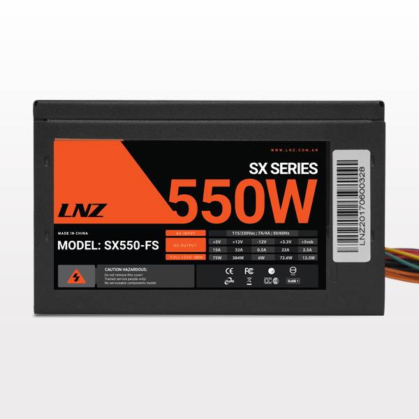 Fuente 550W LNZ Negra