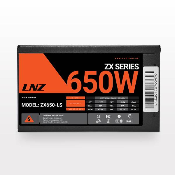 Fuente Sentey LNZ 650W Red Fan XT650-PS