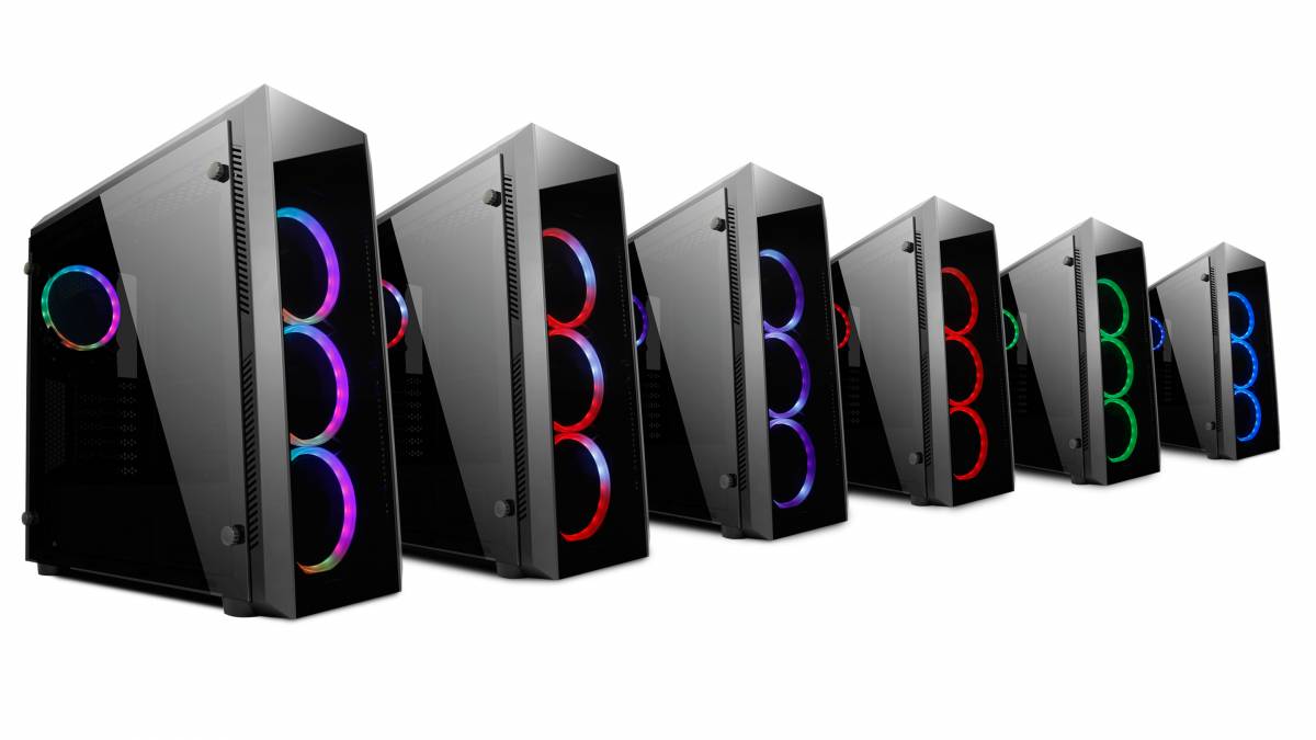 Gabinete Sentey Z20 4 FAN RGB Vidrio Templado control remoto Efectos