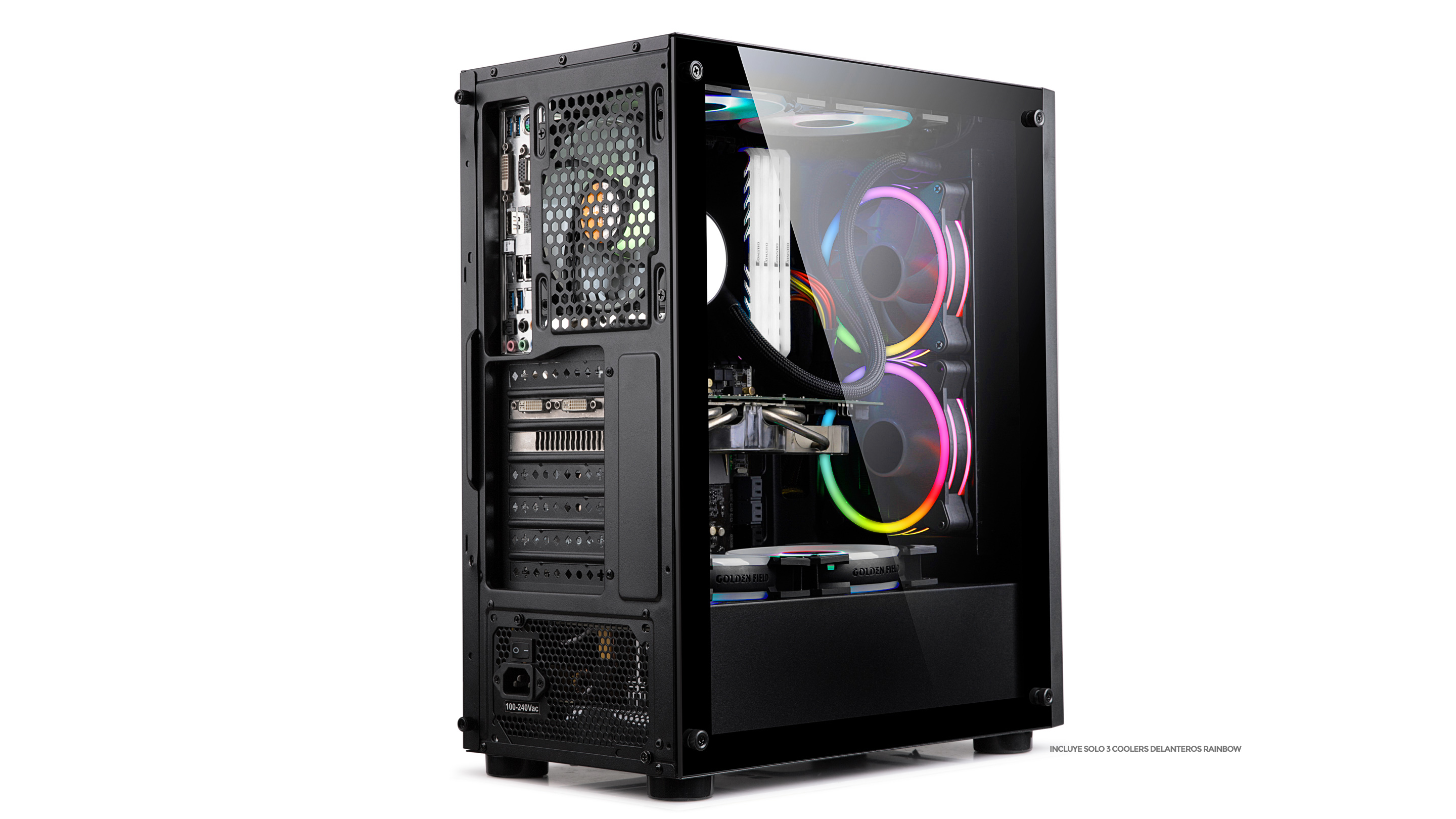 Gabinete Sentey K20 Max Vidrio Templado 3 FAN Rainbow
