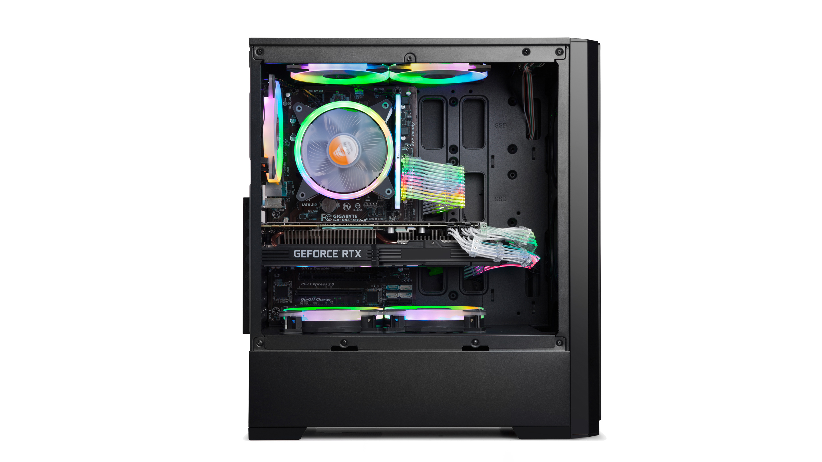 Gabinete Sentey T20 Vidrio Templado 4 FAN ARGB Control Remoto