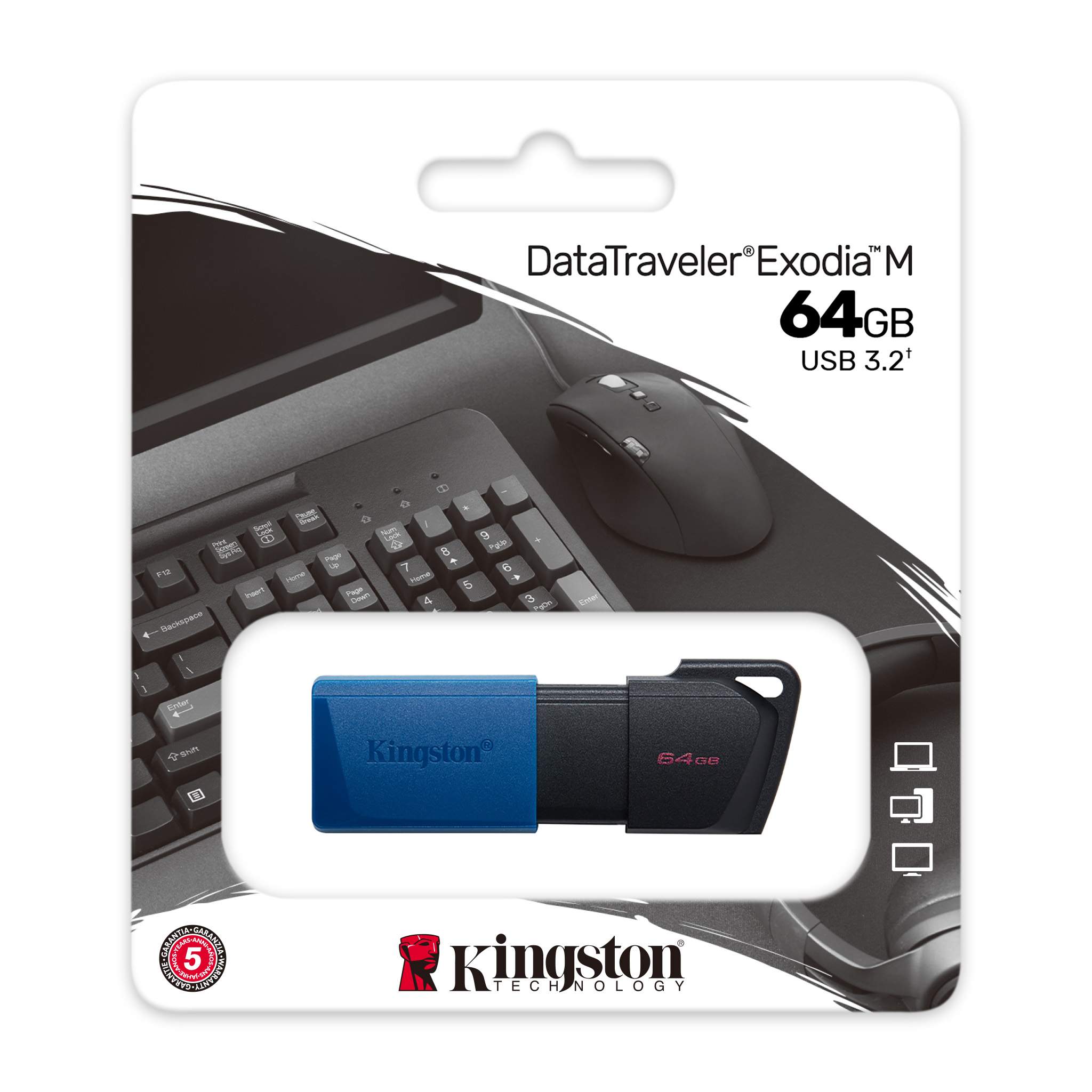 Pendrive Kingston 64 GB USB 3.2 DataTraveler Exodia M