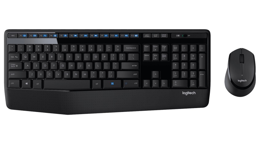 Combo Teclado Mouse Logitech MK345 Inalambrico con apoyamuñecas