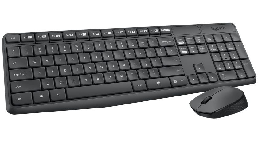 Combo Teclado Mouse Logitech MK235 Inalambrico compacto