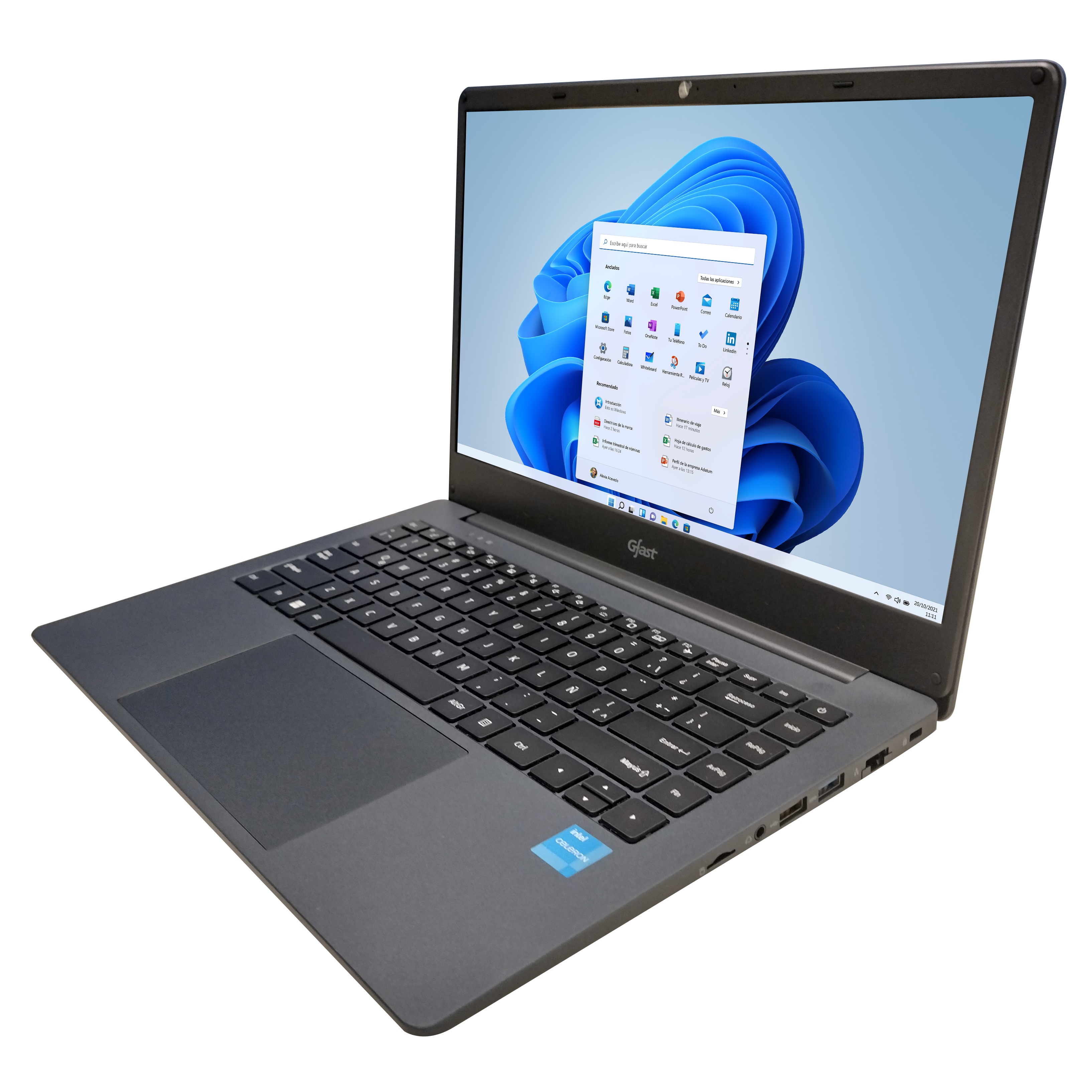 Notebook Gfast N-140-W 14 HD Intel Celeron N4020 8 de RAM SSD 120 GB W11 Home Tecl retroiluminado esp