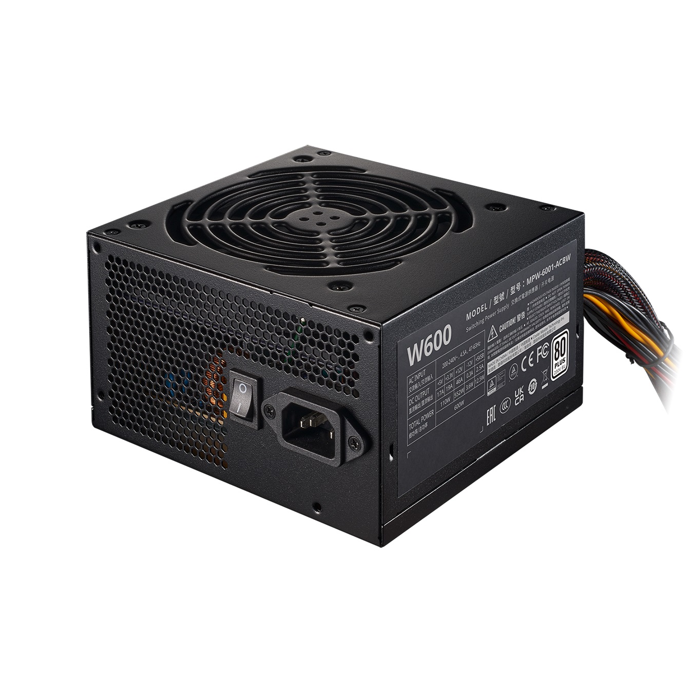 Fuente Cooler Master Elite NEX 600W 80 plus