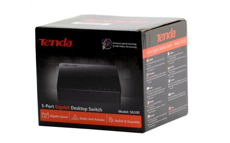 Switch Tenda 5 puertos Gigabit 2000 MBPS SG105M
