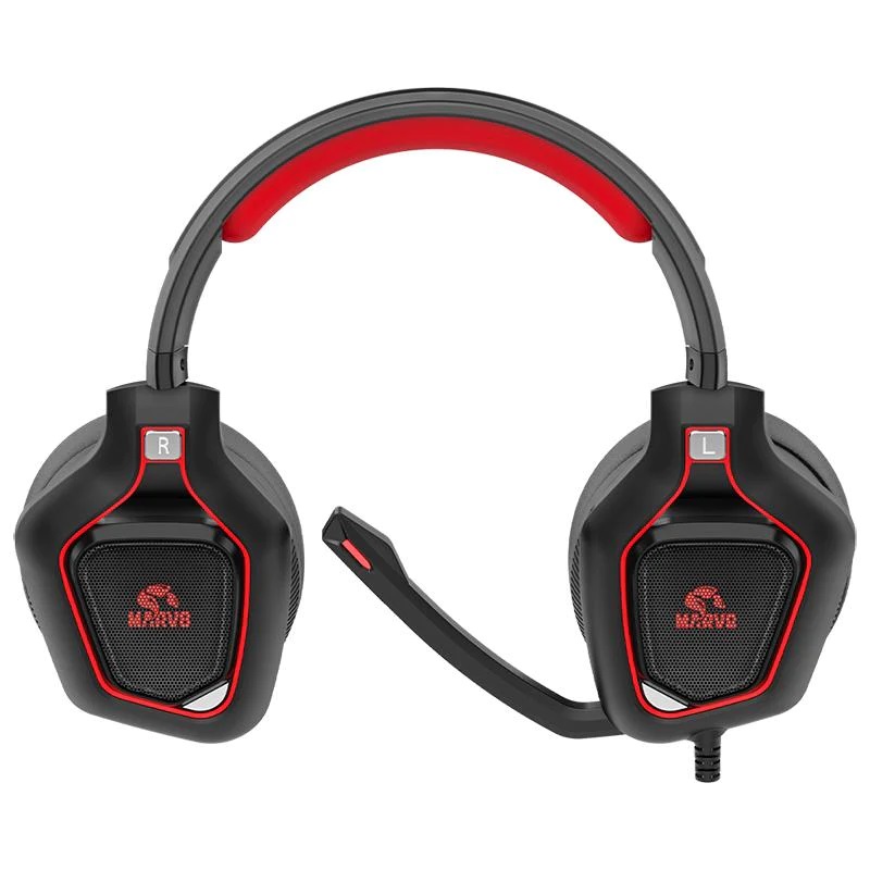 Auriculares Gamer Marvo HG8960  PC PS4 XBOX Iluminacion RED