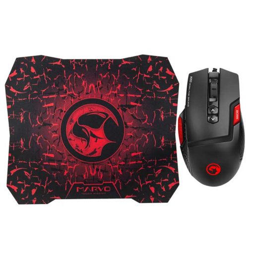 Mouse Gamer Marvo M355 9 botones 6400 DPI Incluye Pad
