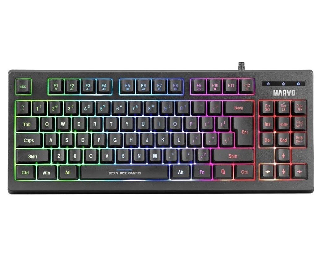 Teclado Gamer Marvo K607 compacto RGB