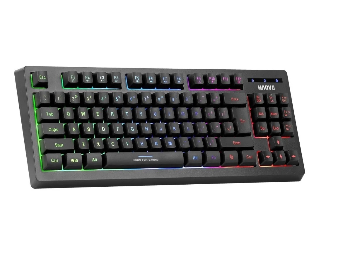 Teclado Gamer Marvo K607 compacto RGB