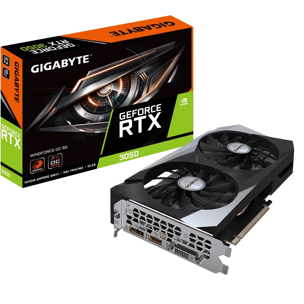 RTX 3050 6 GB GDDR6 Gigabyte Windforce OC V2