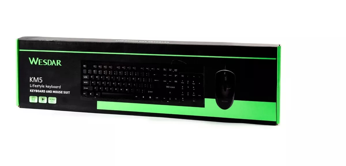 Combo Teclado y Mouse Wesdar KM5 USB negro