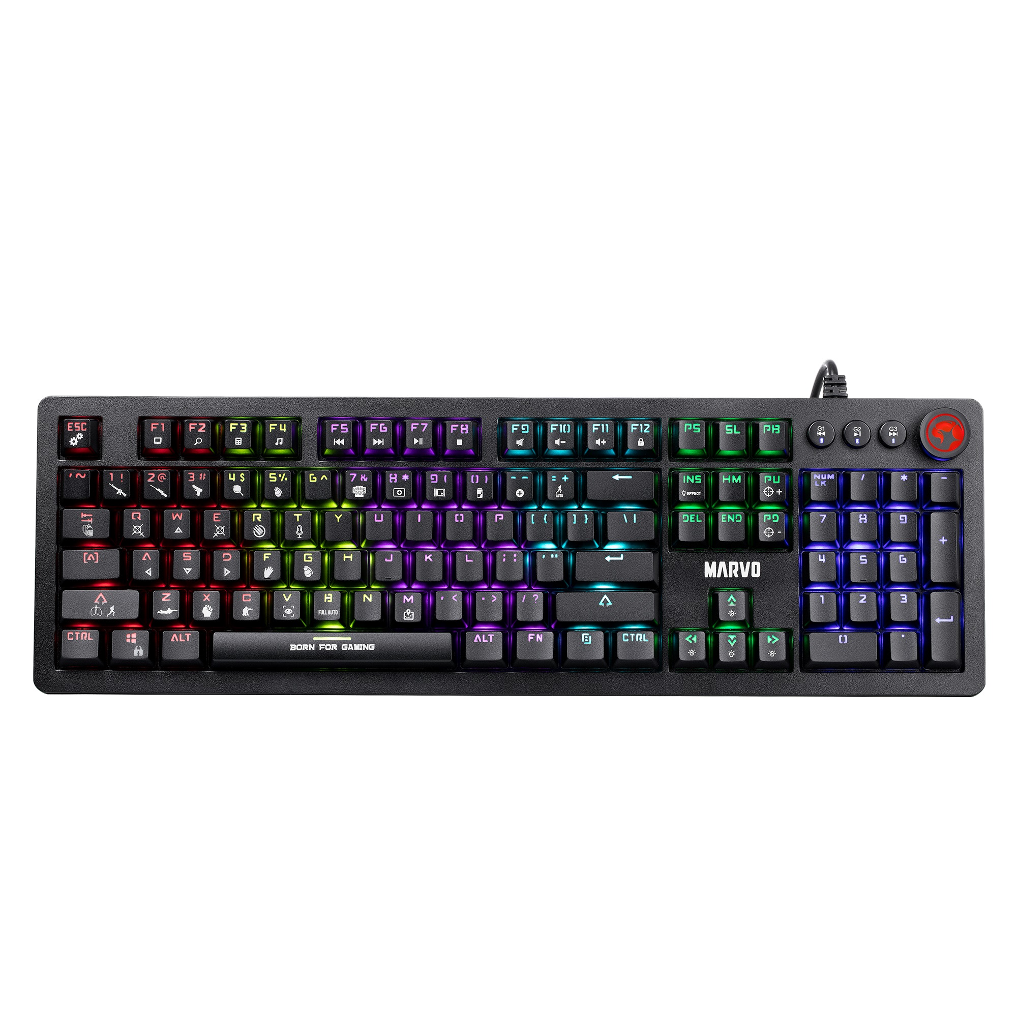 Teclado Mecanico Profesional KG917 RGB switch blue