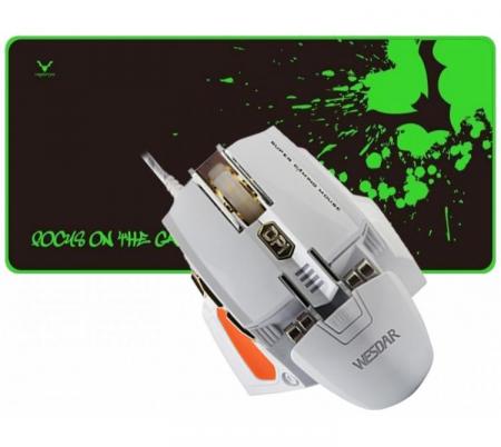 Combo Mouse Gamer y Mouse PAD Wesdar X6 White