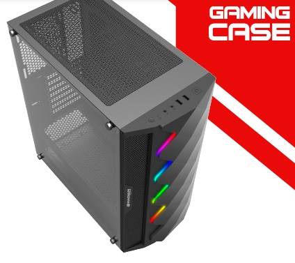 Gabinete Magnum Tech RGB Vidrio Templado MT-235GM + 3 Fanes RGB