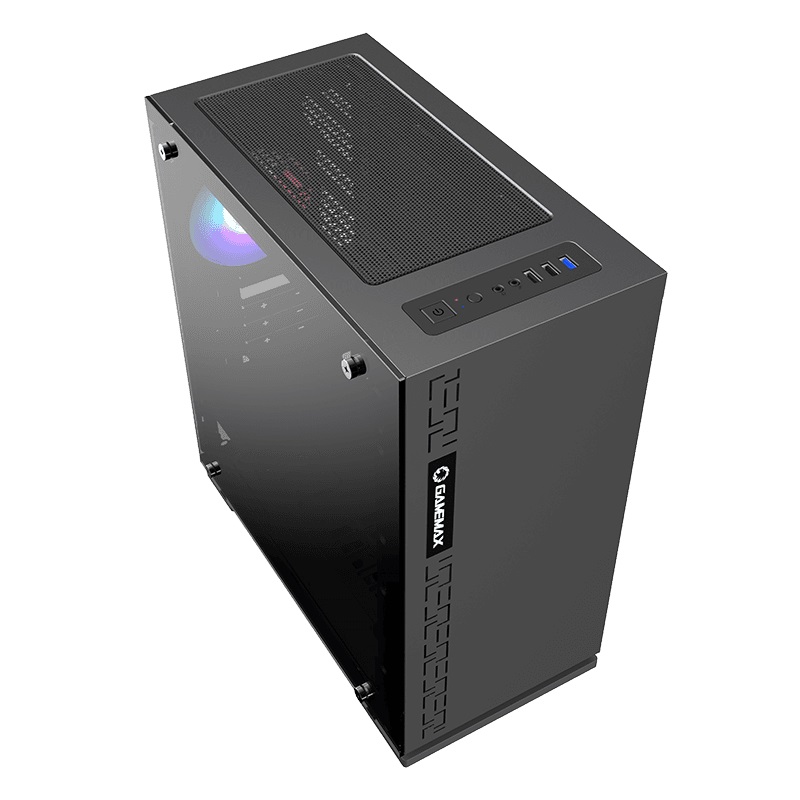 Gabinete GameMax Dark Ranger Vidrio Templado 1 fan RGB
