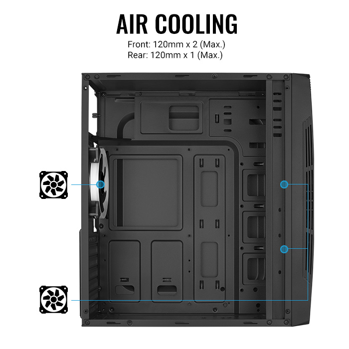 Gabinete Aerocool Talon Vidrio Templado 1 Fan RGB