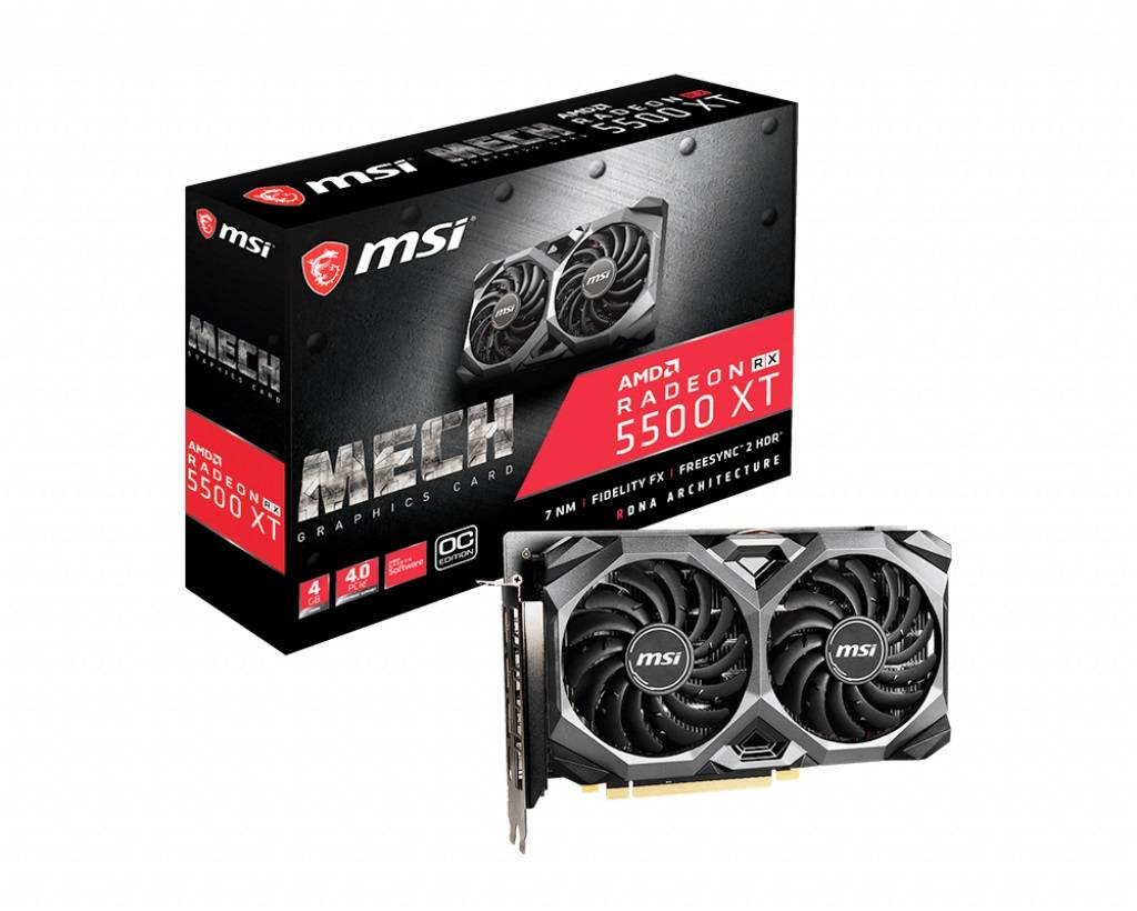 RX 5500 XT 4 GB GDDR6 MSI MECH OC USADA