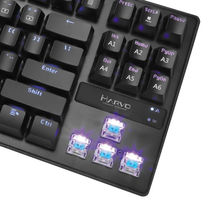 Teclado Mecanico Profesional KG901 RGB compacto
