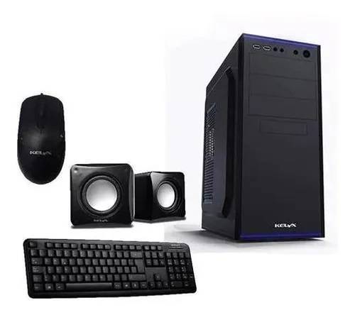 Gabinete Kit Kelyx Fuente 500w Teclado Mouse y Parlantes
