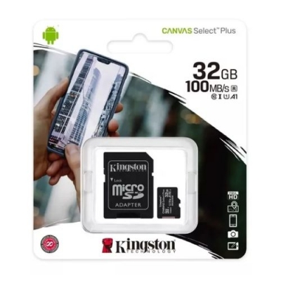 MICRO SD KINGSTON 32GB CANVAS SELECTED PLUS CLASE 10