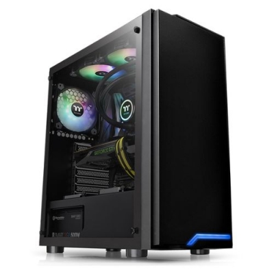GABINETE THERMALTAKE H100 TG LED - 1 FAN BLACK