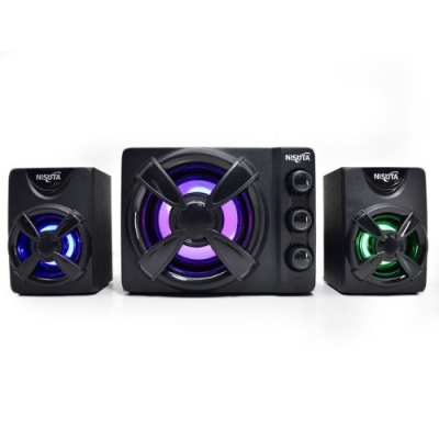 PARLANTES USB 2.1 NISUTA CON RGB 15W