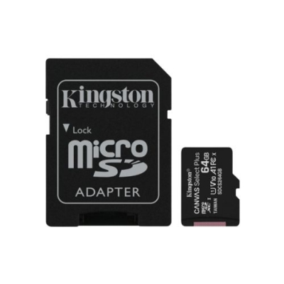 MICRO SD KINGSTON 64GB CANVAS SELECTED PLUS CLASE 10