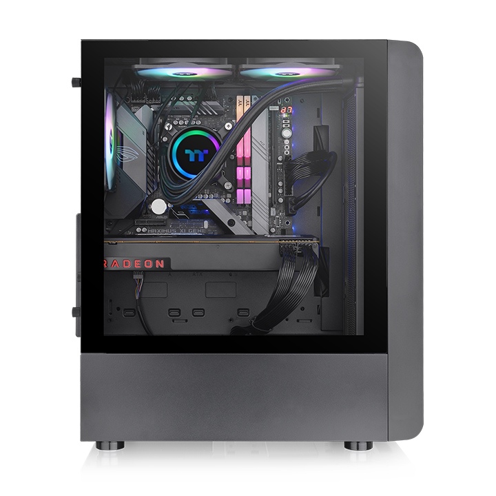 GABINETE GAMER THERMALTAKE S200 TG FAN X3 ARGB BLACK
